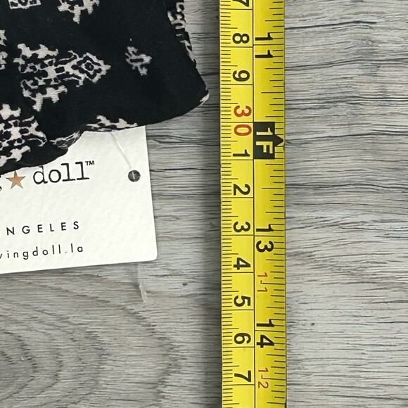 Living Doll Black and White Patterned Flare Yoga Pants Sz XS - Picture 6 of 10